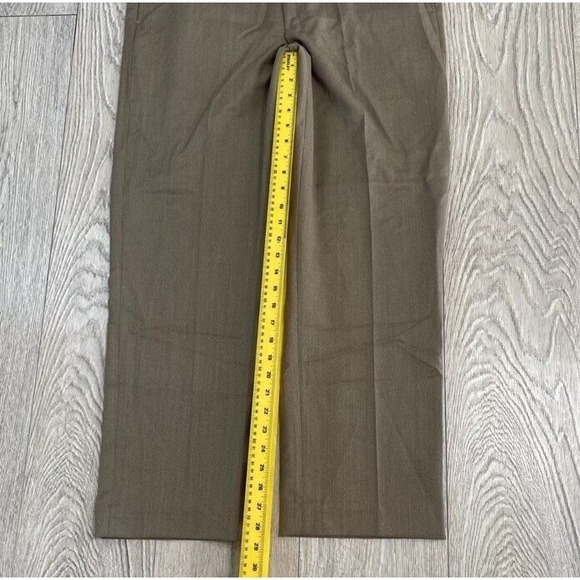 Brooks Brothers 346 Dress Pants Mens 37x32 Taupe Brown Wool Blend Flat Front - Picture 7 of 7